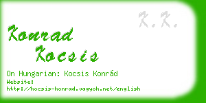 konrad kocsis business card